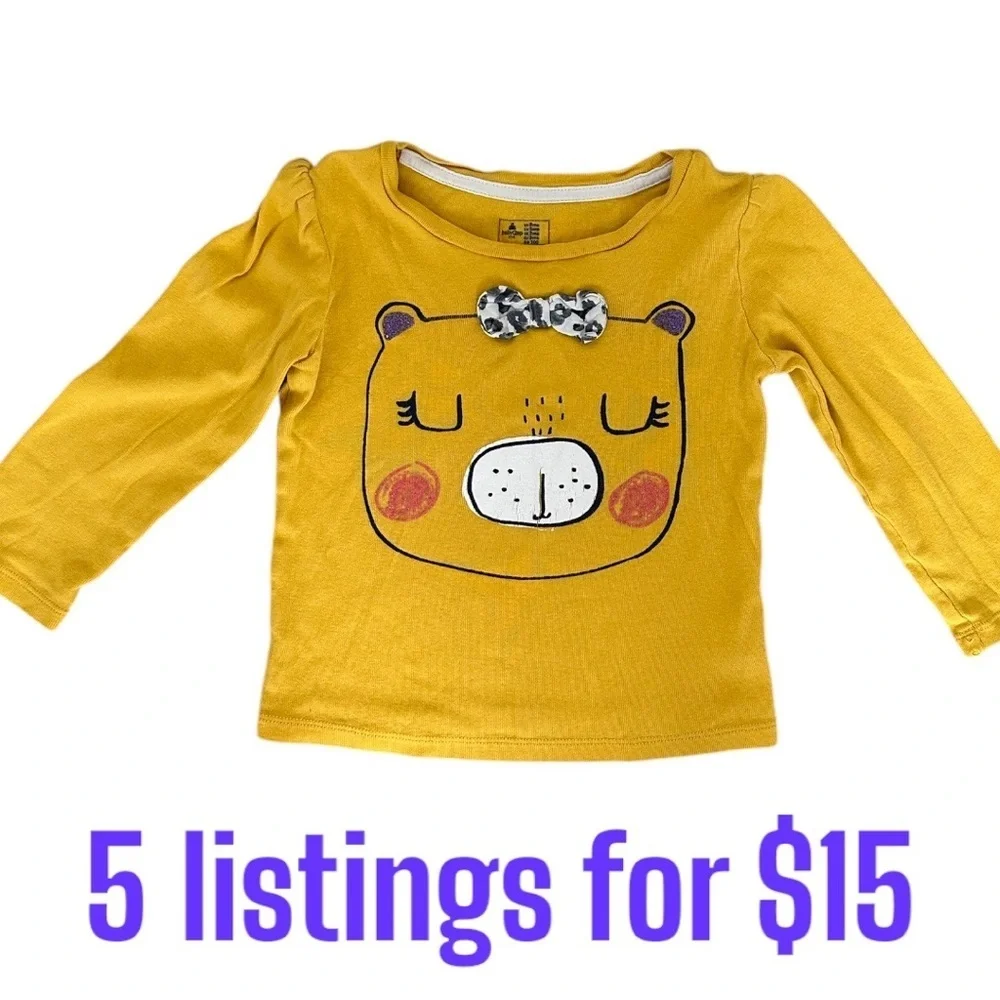 Gap Kids 3T Toddler Girl Graphic Front Causal Long Sleeve Shirt Guc